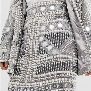 Glam mirror and pearl skirt from ASOS